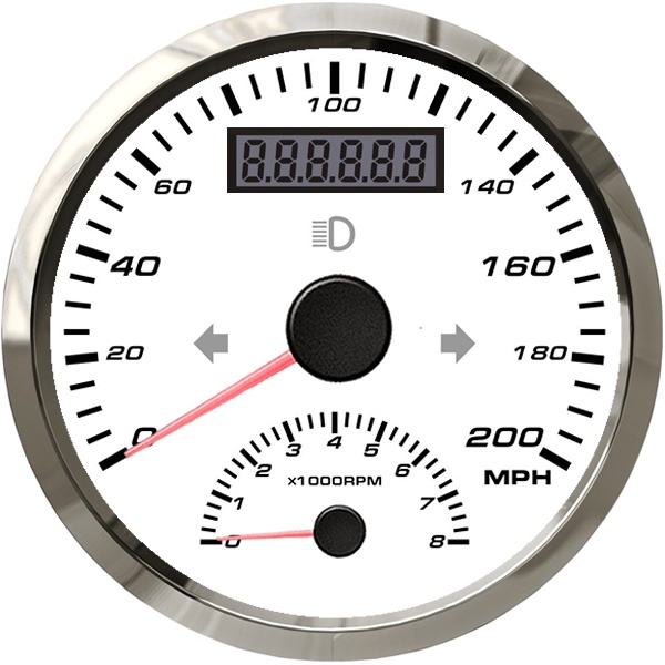 85mm GPS Speedometer Tachometer No Need Mechanical Sensor Universal ...