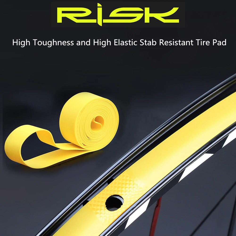 2pcs RISK Bicycle Rim Strip Tire Liner Tube Protector PVC Rim Tape for