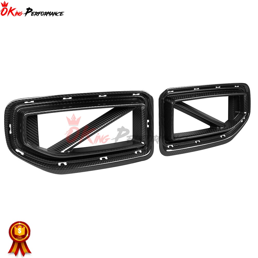 SQ Style Dry Carbon Fiber Car Grille Cover For BMW M2 G87 Front Bumper