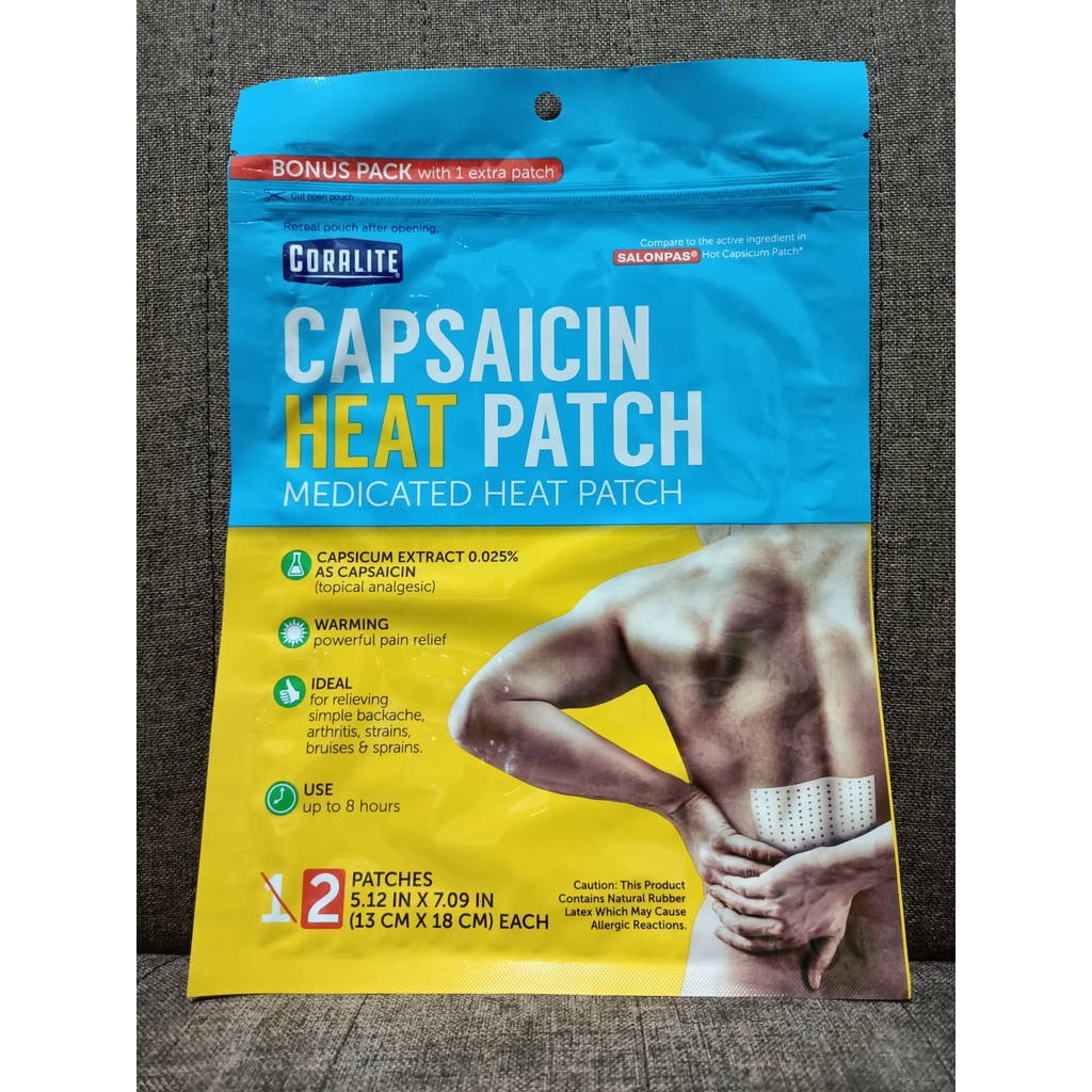 Coralite Capsaicin Medicated Heat Patch Shopee Philippines