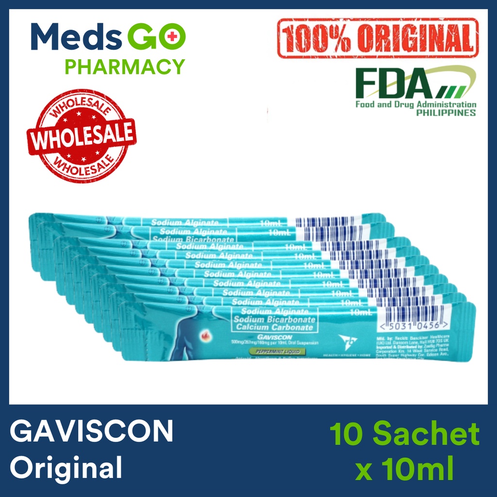 Original GAVISCON Liquid Sachet 10ml x 10's Shopee Philippines