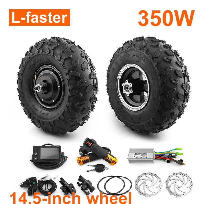 145 Inch Off Road Big Wheel 48V 350W Brushless Gear Hub Motor Kit For