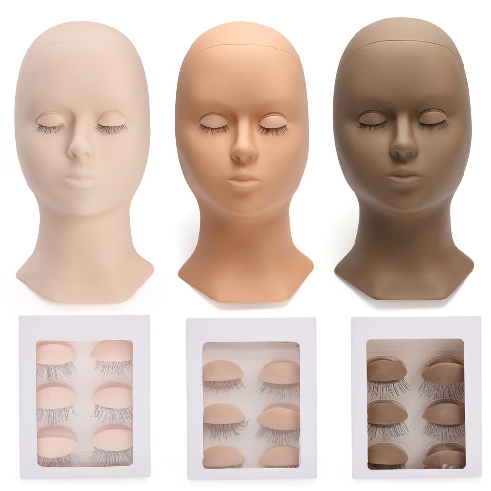 CODReady Stock Lifelike Real Skin Training Mannequin Head Lashes