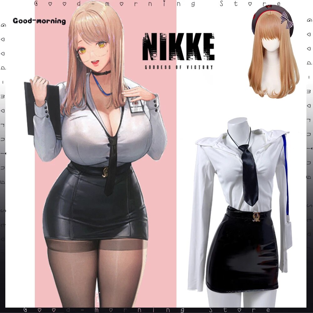 ☃Game NIKKE The Goddess Of Emma Cosplay Costume wig Sex appeal Women  Uniform Dress Halloween Pa 【✪ | Shopee Philippines