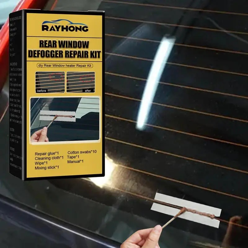 Car Defroster Repair Kit DIY Rear Window Defroster Grid Line Repair Kit Glass Fix Broken