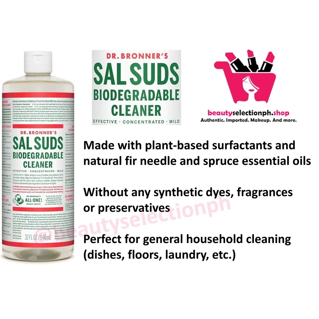 2024 Liquid Dr oz Bronner's Trade and 32 Cleaner Sal Suds Organic Fair