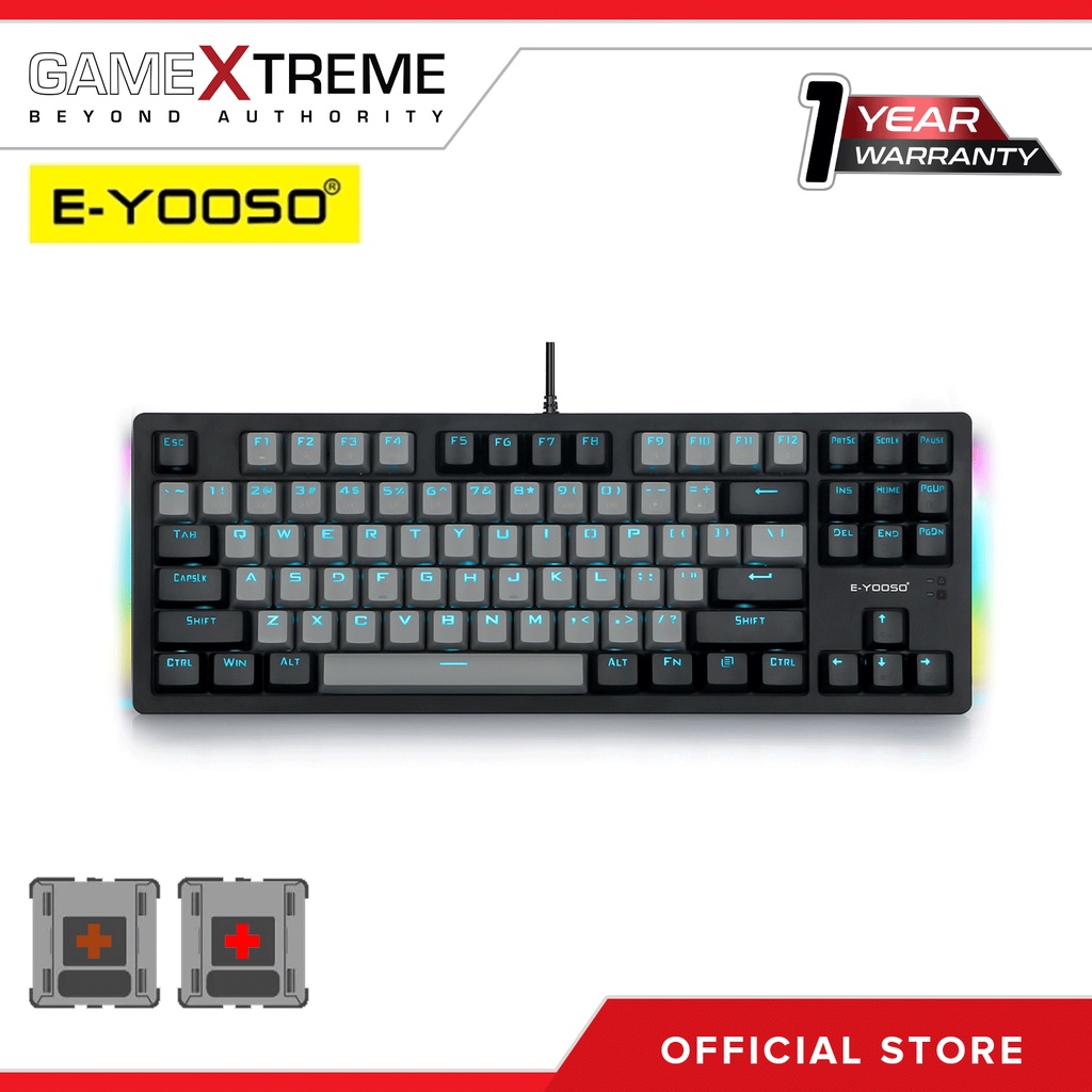 2024 K620 Gaming Mechanical EYooso Side LED keys and RGB Keyboard Lit ...