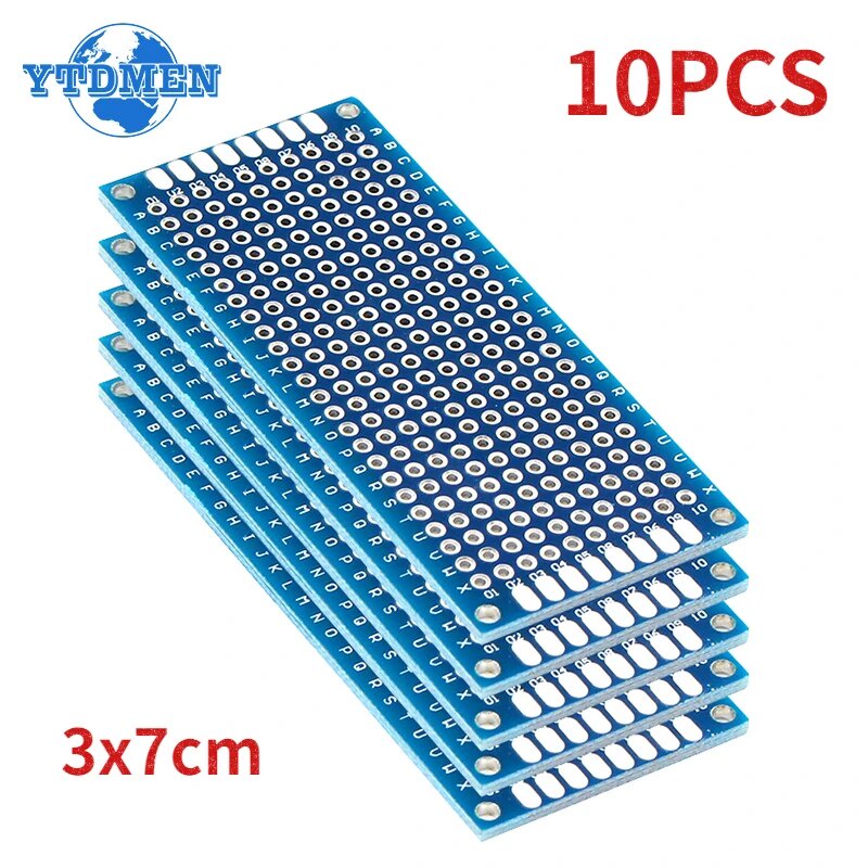10PCS 3x7cm PCB Protoboard Electronic Boards Universal Printed Circuit