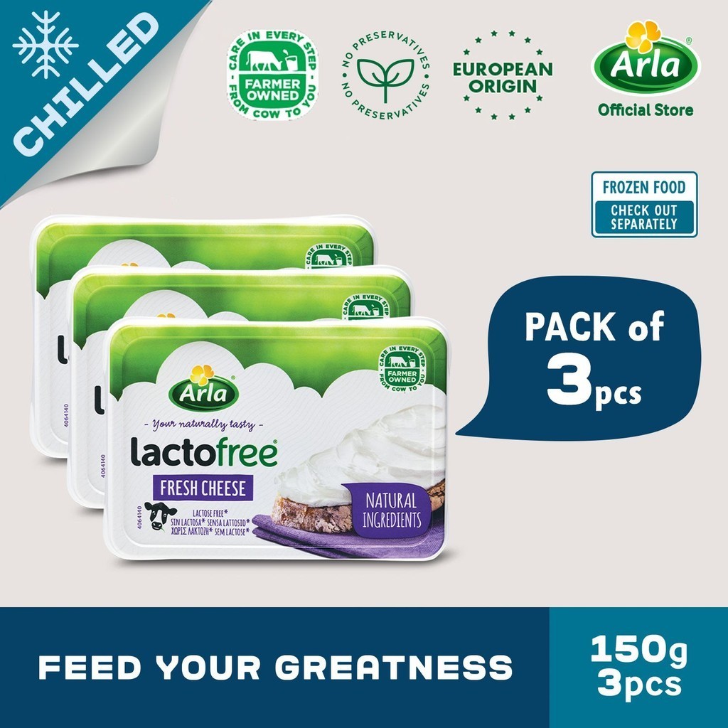 Arla Lactofree Cream Cheese 150g 3Pack Shopee Philippines