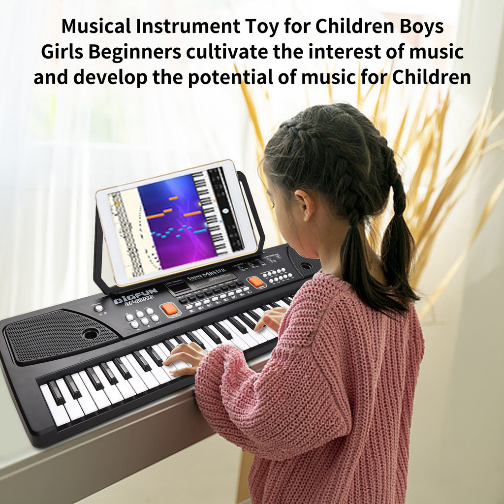 61 Keys Electric Organ Piano Electronic Keyboard with Microphone ...