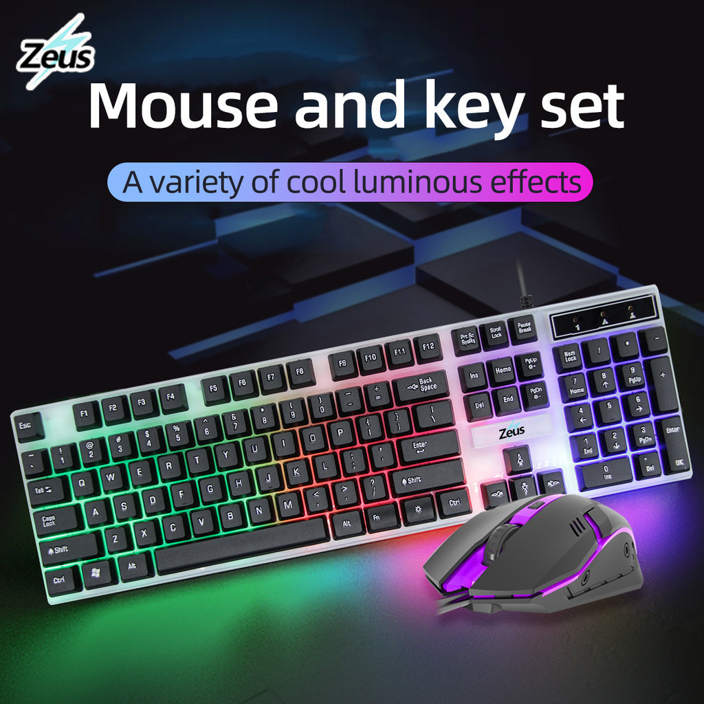 2024 Black Mouse Edition Amazing LED K001 Keyboard Gaming Bundle Zeus ...