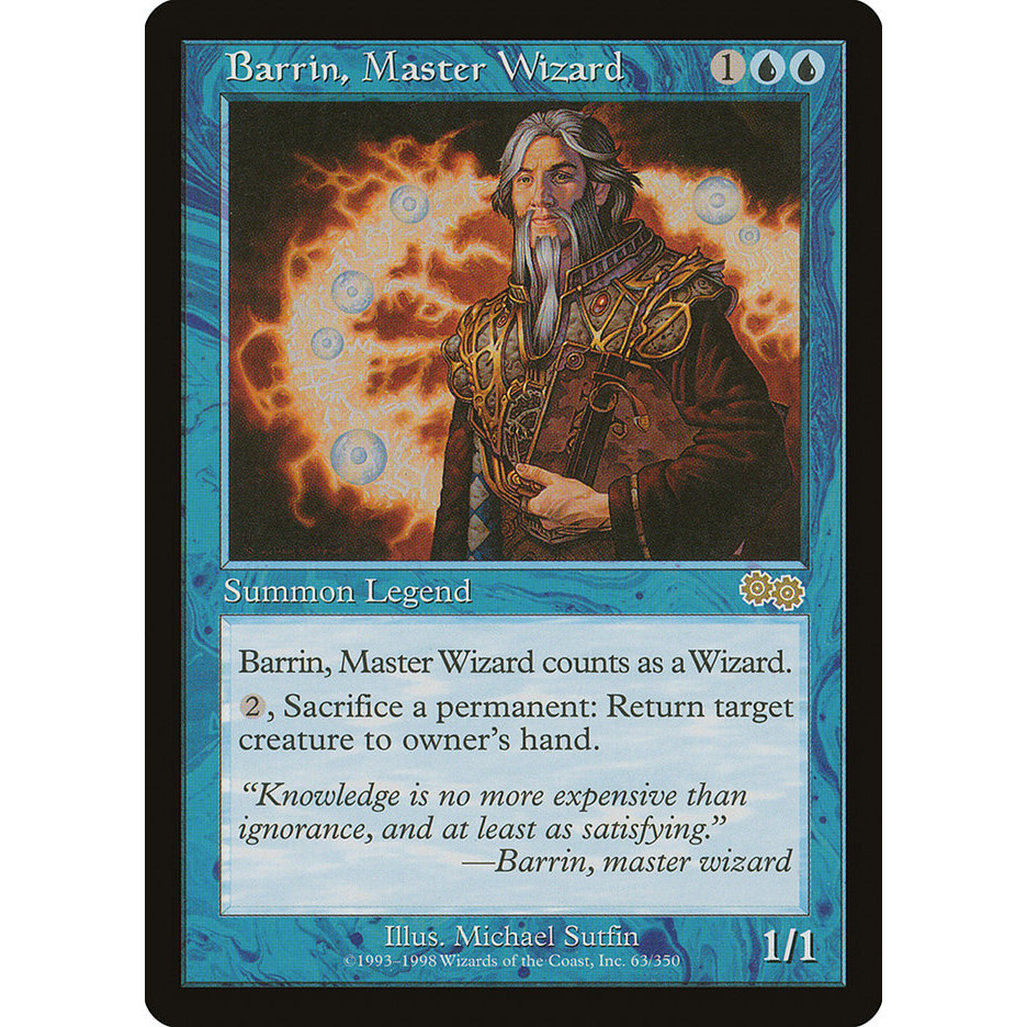 MTG Proxy Card - Barrin, Master Wizard | Urza's Saga (USG) | Shopee ...