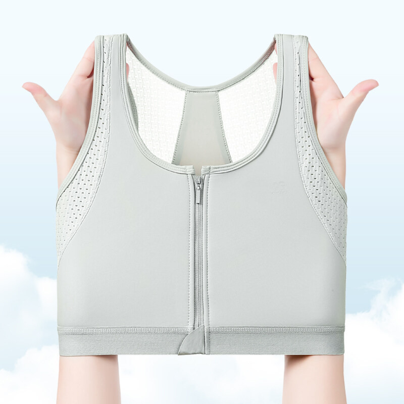 2024 Flat Top Binder Binder Breast Zipper Woman Front S6XL Trans Chest