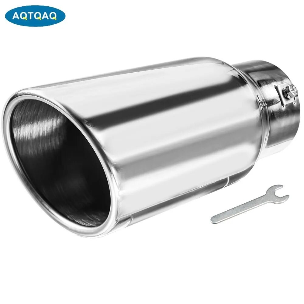 Performance BoltOn Resonated Muffler Slant Tip with Clamps and Adapters Fit for 56.3cm Outer