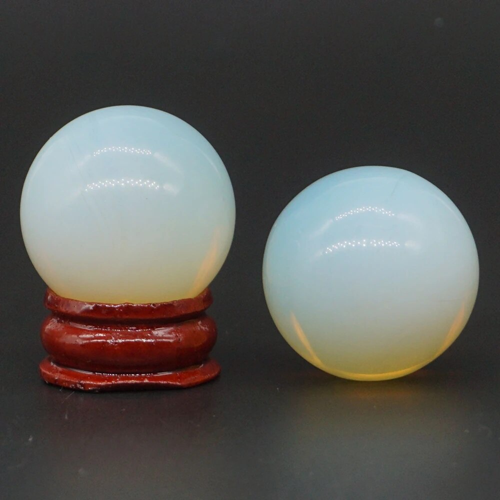 ⚕30mm Opalite Crystal Reiki Healing Sphere Hand Massage Gemstone Ball ...