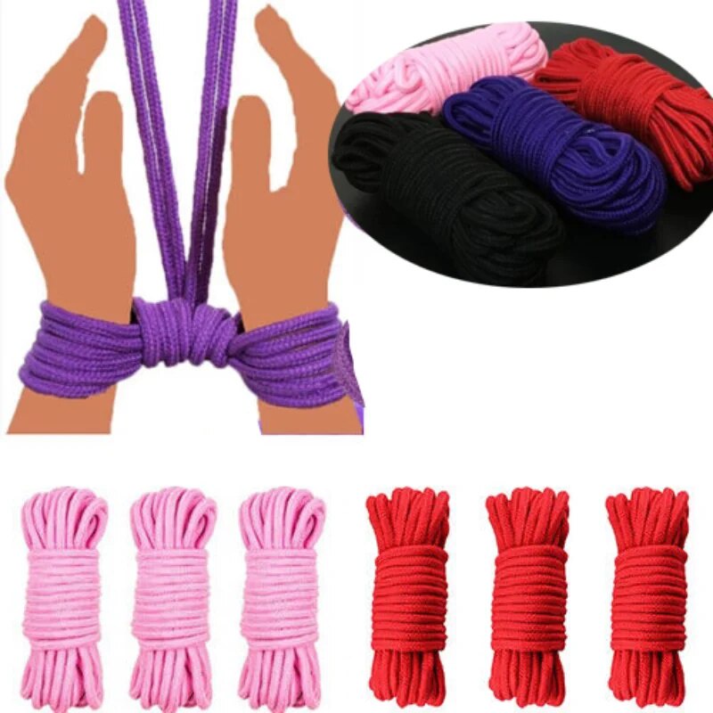 ☋5m 10m 20m Soft Cotton Rope Female Adult Sex Products Slaves Bdsm Bondage Adult Games Binding R