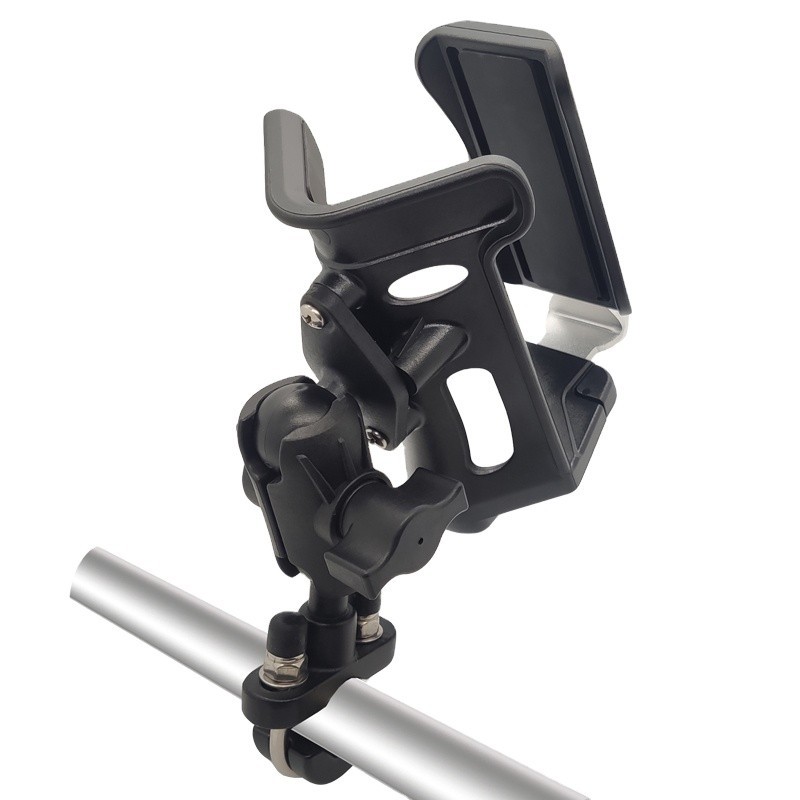 Soporte De Montaje De Bola De 1 Pulgada Para Manillar De Moto, Bicicleta O Scooter, Compatible Con Soportes RAM, Color Negro