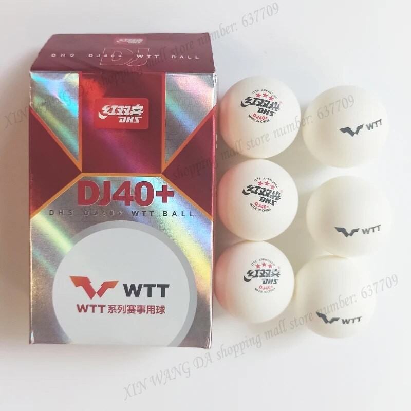 Original DHS DJ40+ WTT Table Tennis Ball For Table Tennis Racket Ping ...