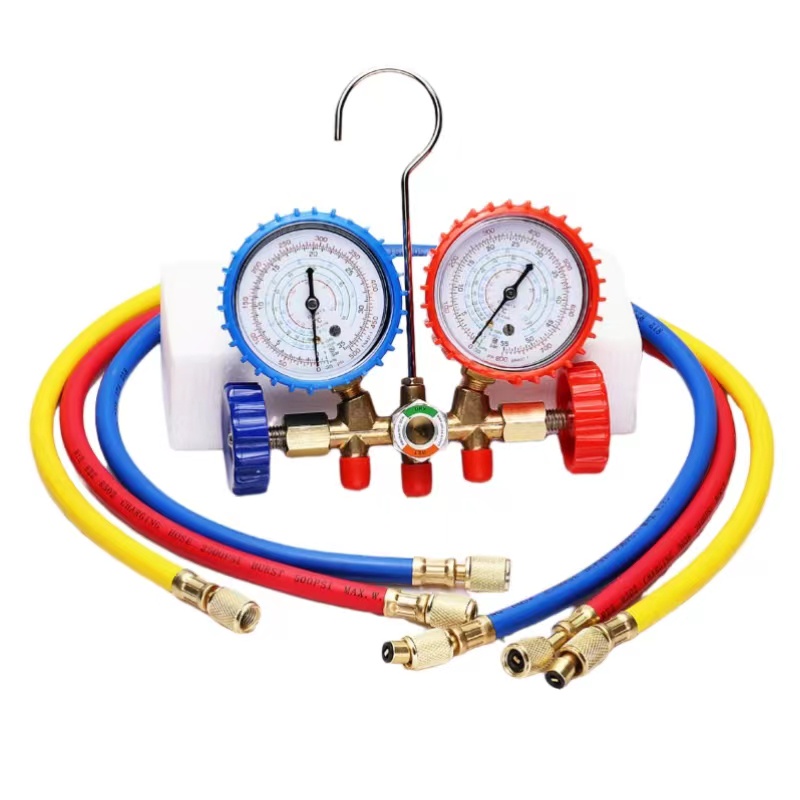 R134a Aluminum Manifold Gauge Set 536G Refrigerant Pressure Gauge with ...