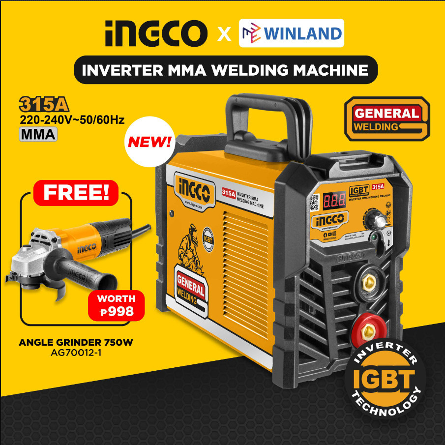 Free Cordless Drill Ingco By Winland Portable Welding Machine Inverter Igbt Arc Mma Ing Ss