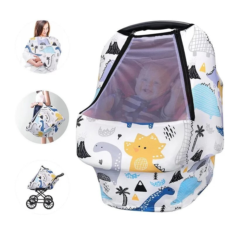 Car seat cover with window clearance