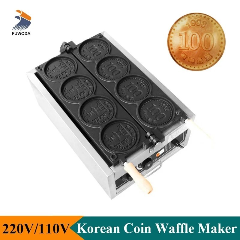 Commercial Electric Korean Coin Waffle Maker 4 Pieces 100 Value Korean ...
