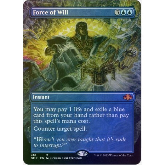 Pr0xy Card - Force of Will (Borderless Foil) | Dominaria Remastered ...