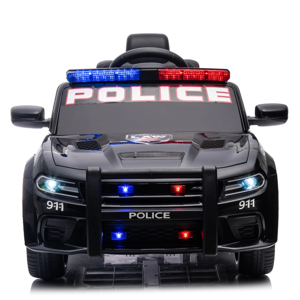 CE Dodge Police Car Ride on 12V Electric Car for Kids Battery Powered