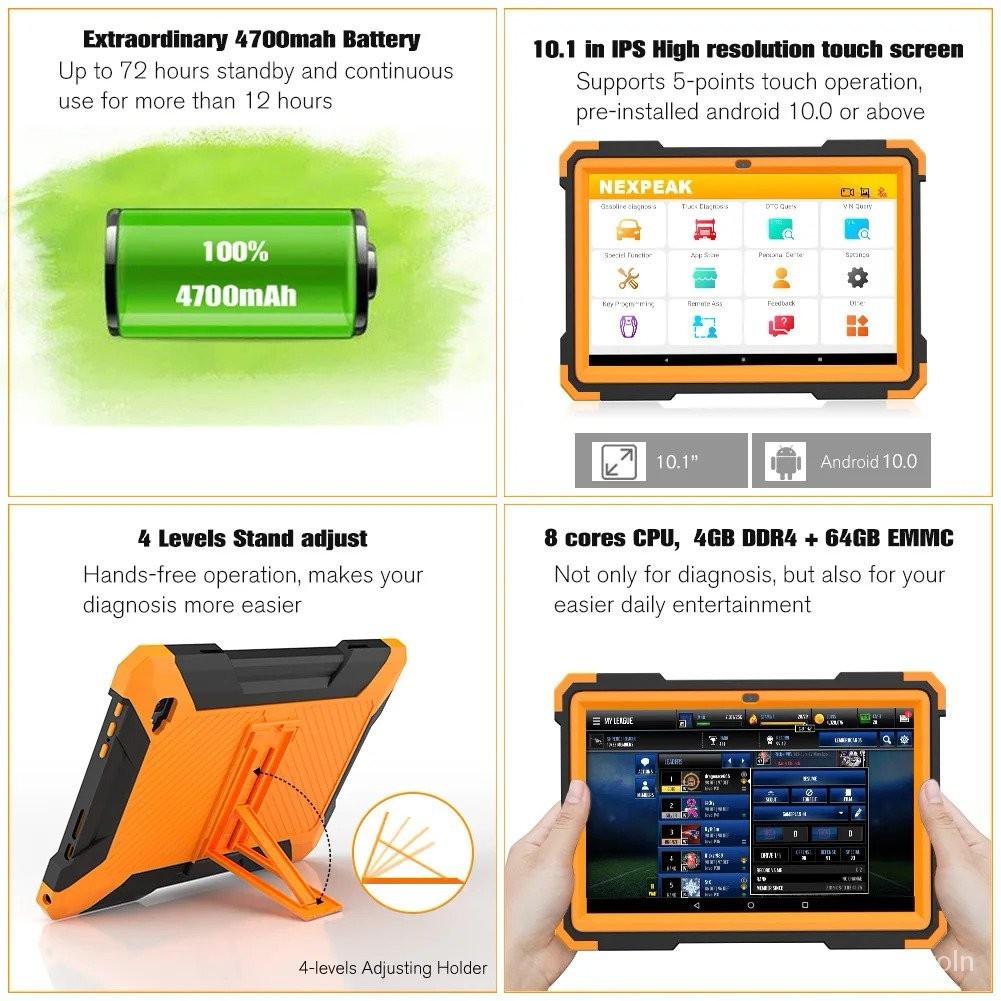 NEXPEAK K3 OBD2 Scanner Heavy Duty Diagnostic Tool For Car and Truck