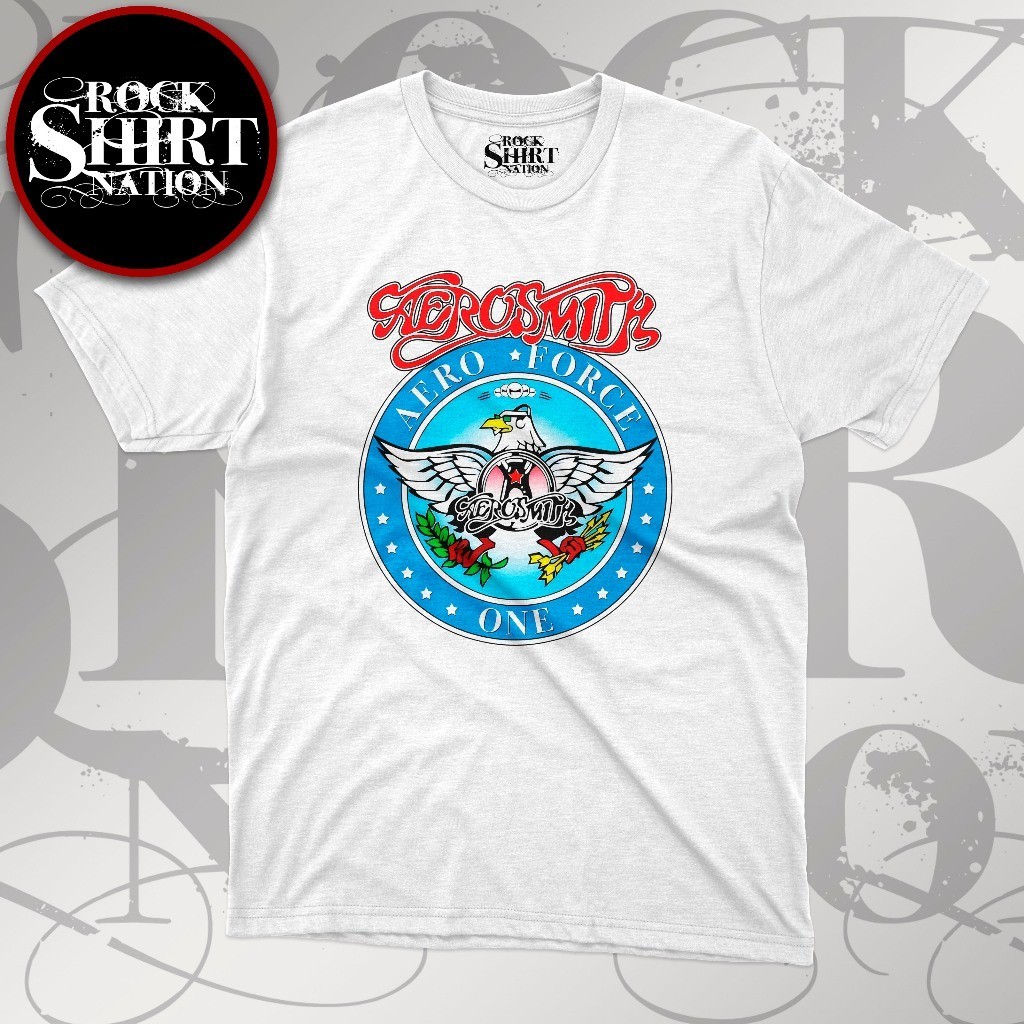 T-shirt Officiel Aerosmith Aero Force - Homme Noir - Licencié Rock Off - Tailles XS à XXL