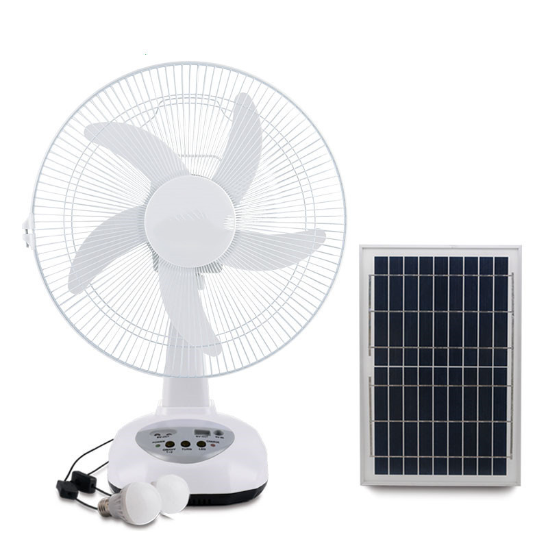 Ac Dc Solar Panels Mini 12Inch Rechargeable Plastic Blade Electric Fan ...