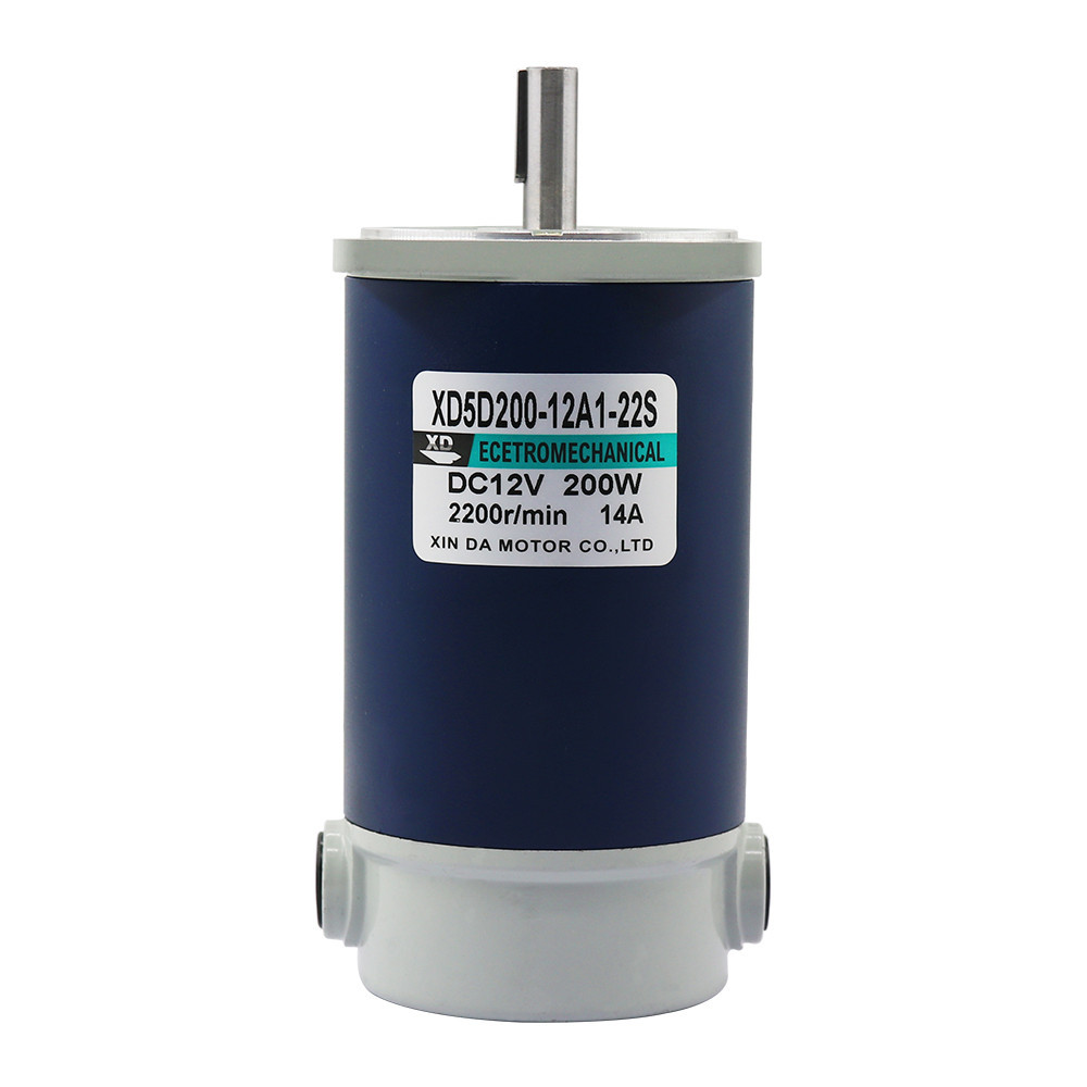 200W DC Geared Motor, 5D200GN-C 12V24V Geared Low Speed Motor, Micro ...