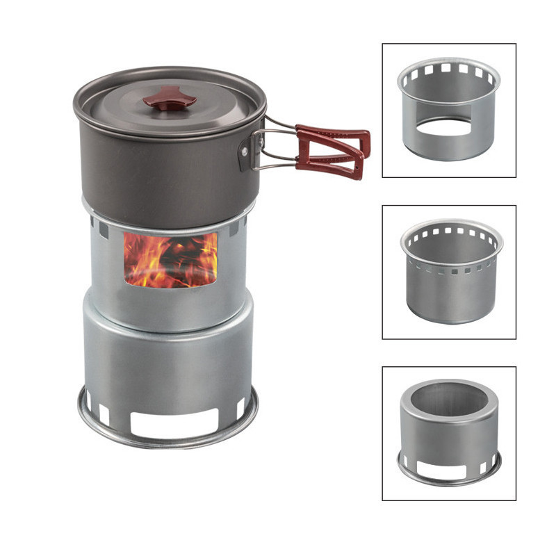 ♡Portable Camping Firewood Stove Burner Solid Alcohol Fuel Folding