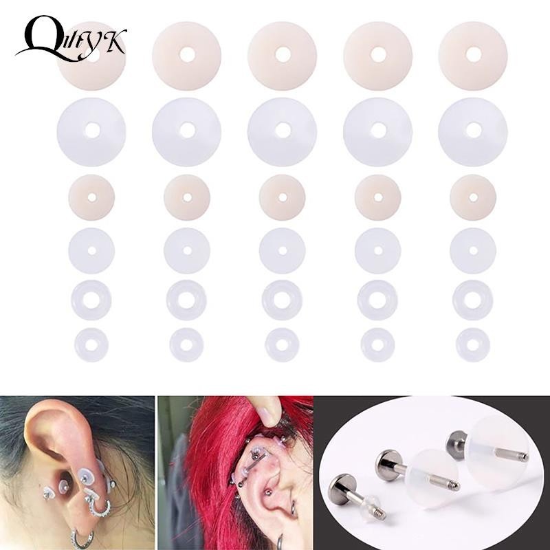 Silicone Piercing Jewelry Pad Healing Discs Flexible Anti Hyperplasia ...