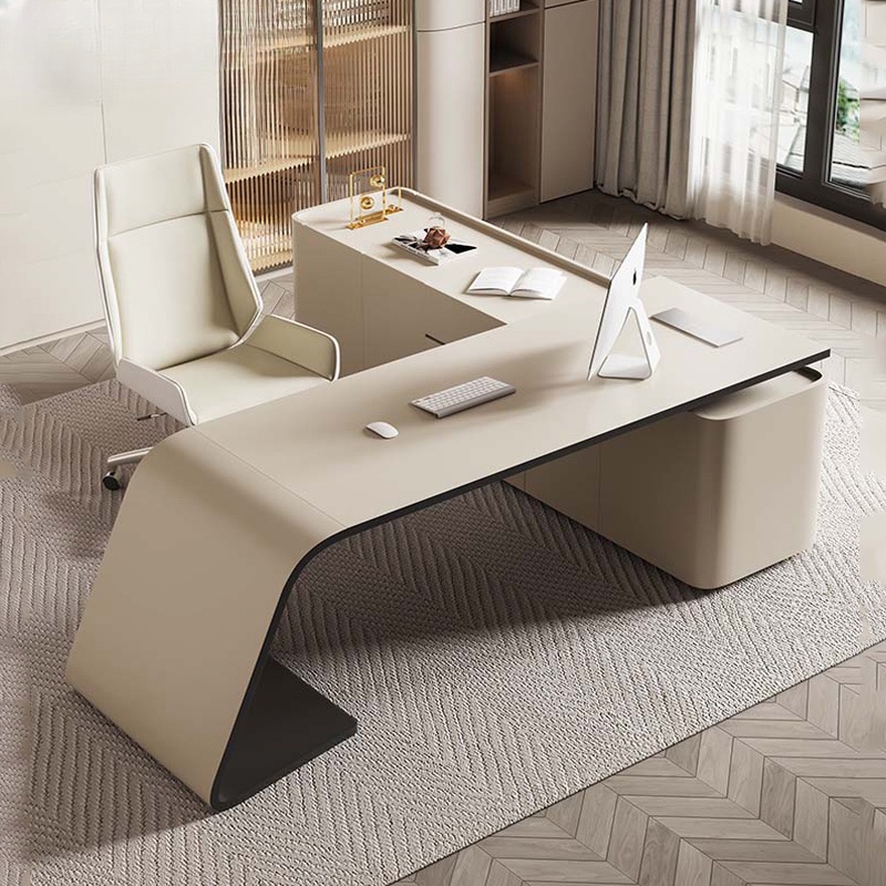 Executive Office Desks L Shaped Organizer Modern Wooden Mainstays ...
