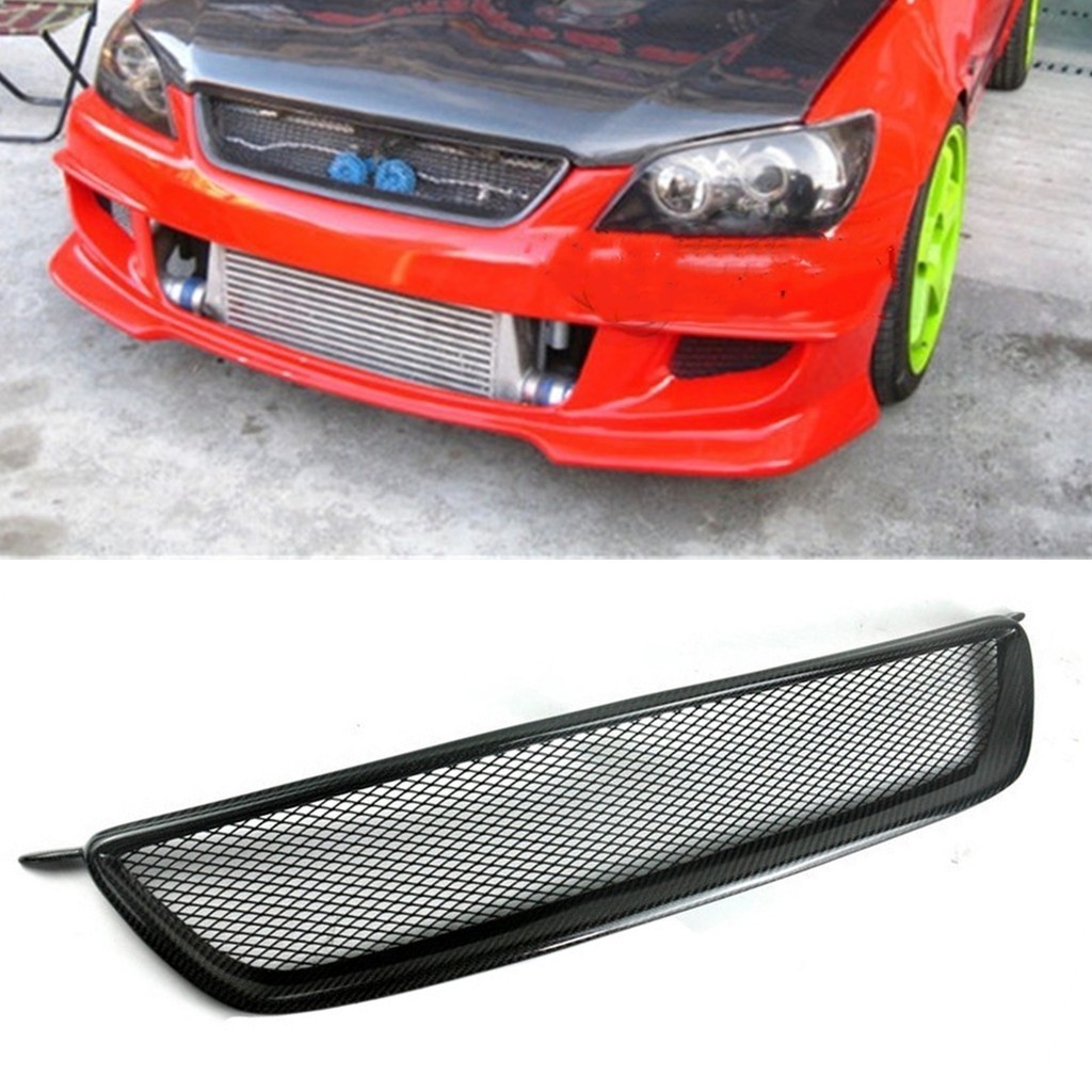 ~Car Front Grille Racing Grill Upper Bumper Hood Air Vent Mesh Grid ...