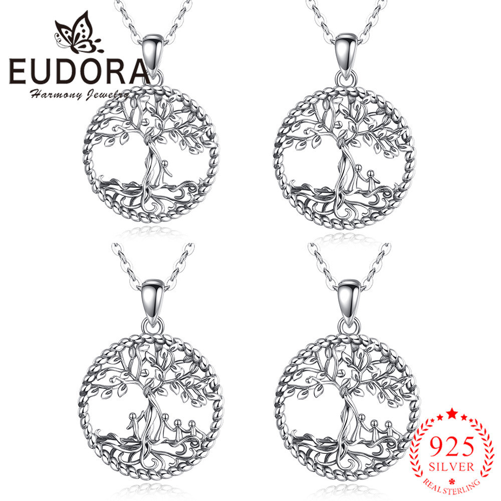 Eudora New 925 Sterling Silver Tree of Life Necklace Mother Child ...