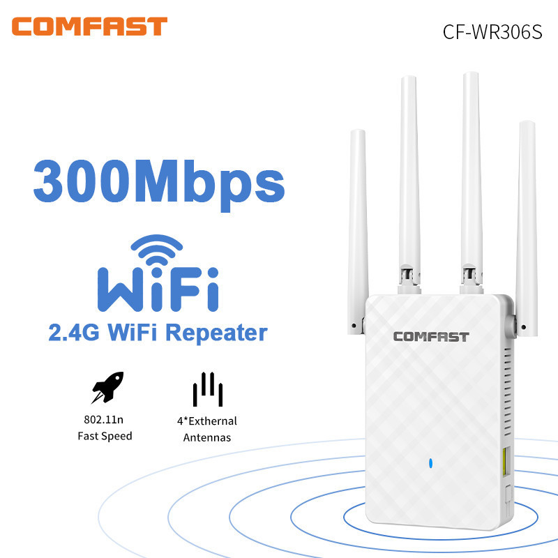 ~300M wifi Repeater router range extender 2.4ghz Wi-Fi Signal Amplifier ...