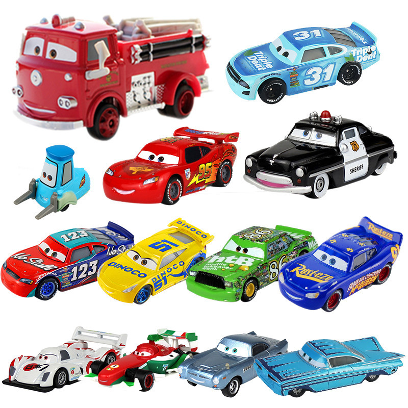 Disney Pixar Cars Lightning McQueen Fire Truck Lightning Jackson Storm ...