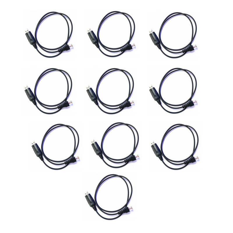 ☭10pcs USB Programming Cable For Kenwood Walkie Talkie NX-700 NX-800 NX ...