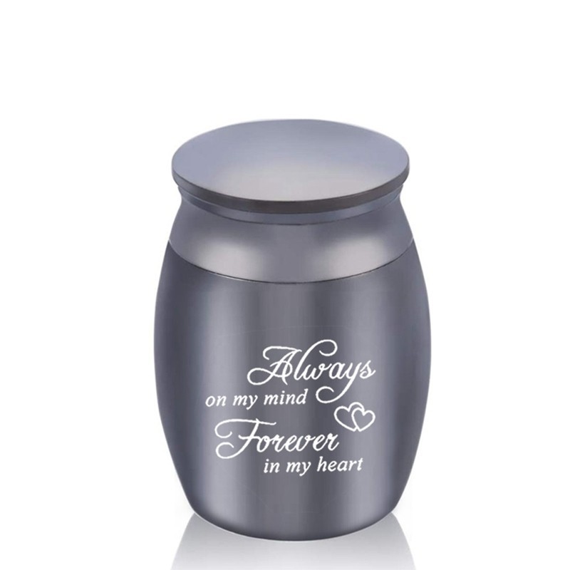 ☪25*16mm Mini Engraved Cremation Urns For Pet Human Ashes Casket