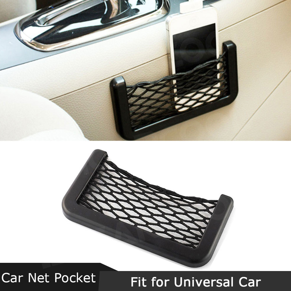 Universal Car Net Pocket Stick on Mesh Car Organizer Car Storage Net ...