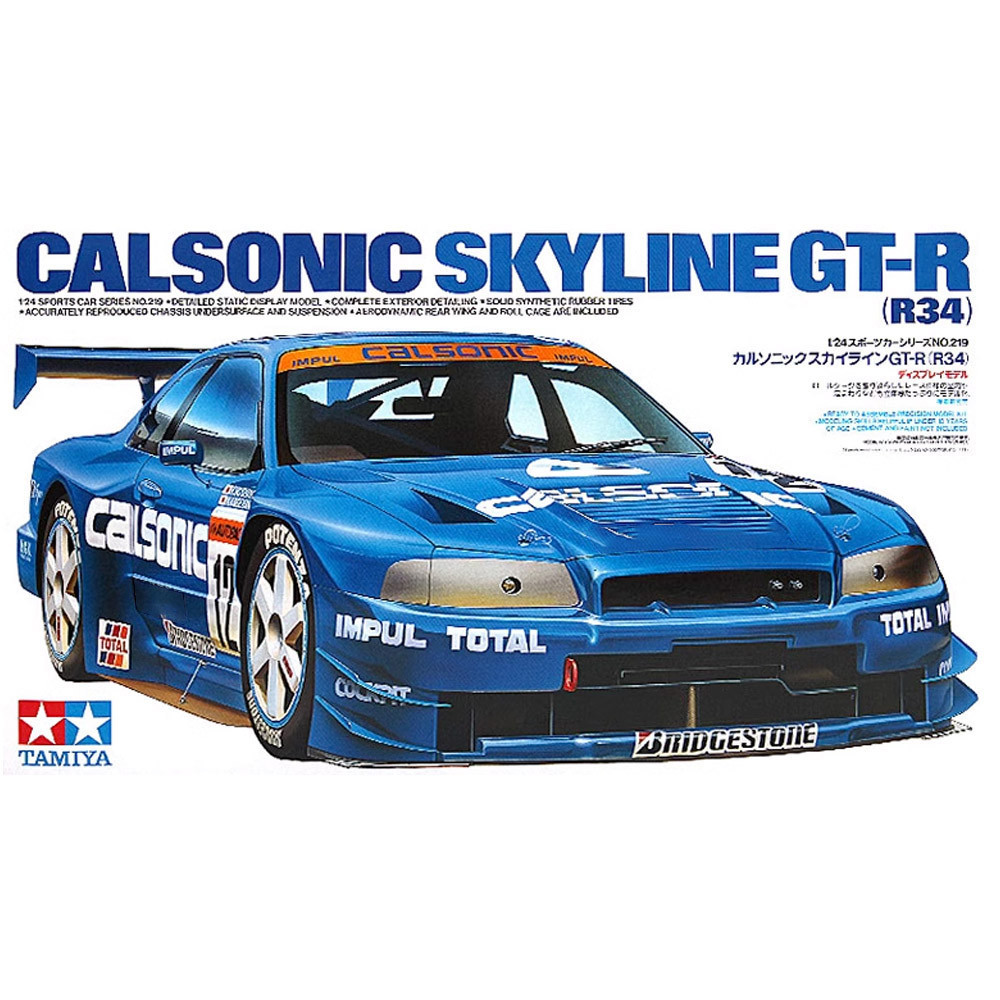 ⚡Tamiya 24219 1/24 Calsonic Skyline GT-R R34 Racing Sports Vehicle Car ...