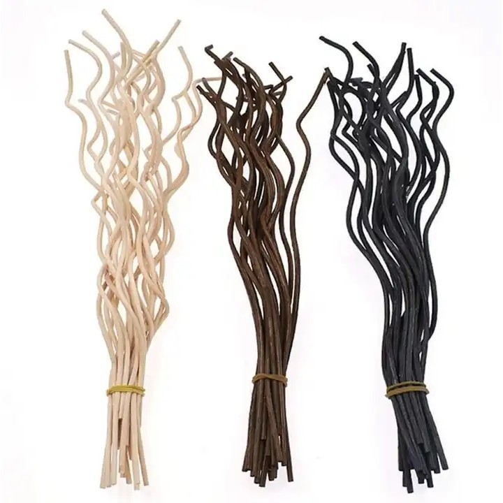 ★20PCS Indonesian Wooden Wavy Rattan Sticks Reed Diffuser Replacement ...