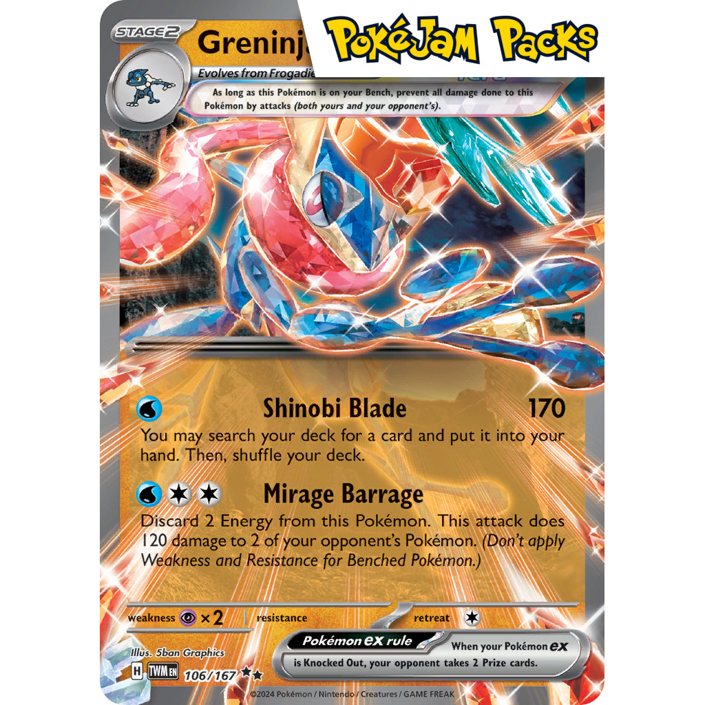 Greninja Ex 106/167 – Máscara Crepúsculo – Lote De Cartas De Pokémon Frogadie & Froakie