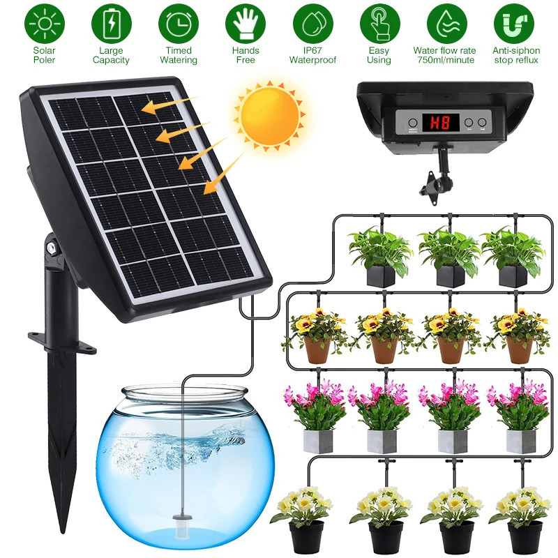 Solar Irrigation System,Automatic Drip Irrigation Kit System For Plants ...