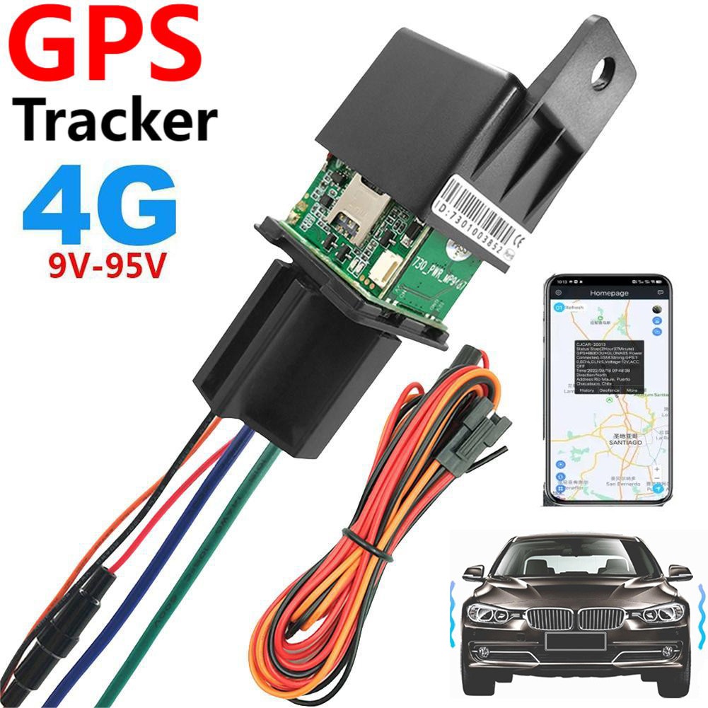 ♜CJ730 Car Relay GPS Tracker ACC SMS Tracking Relay Device 4G GSM ...
