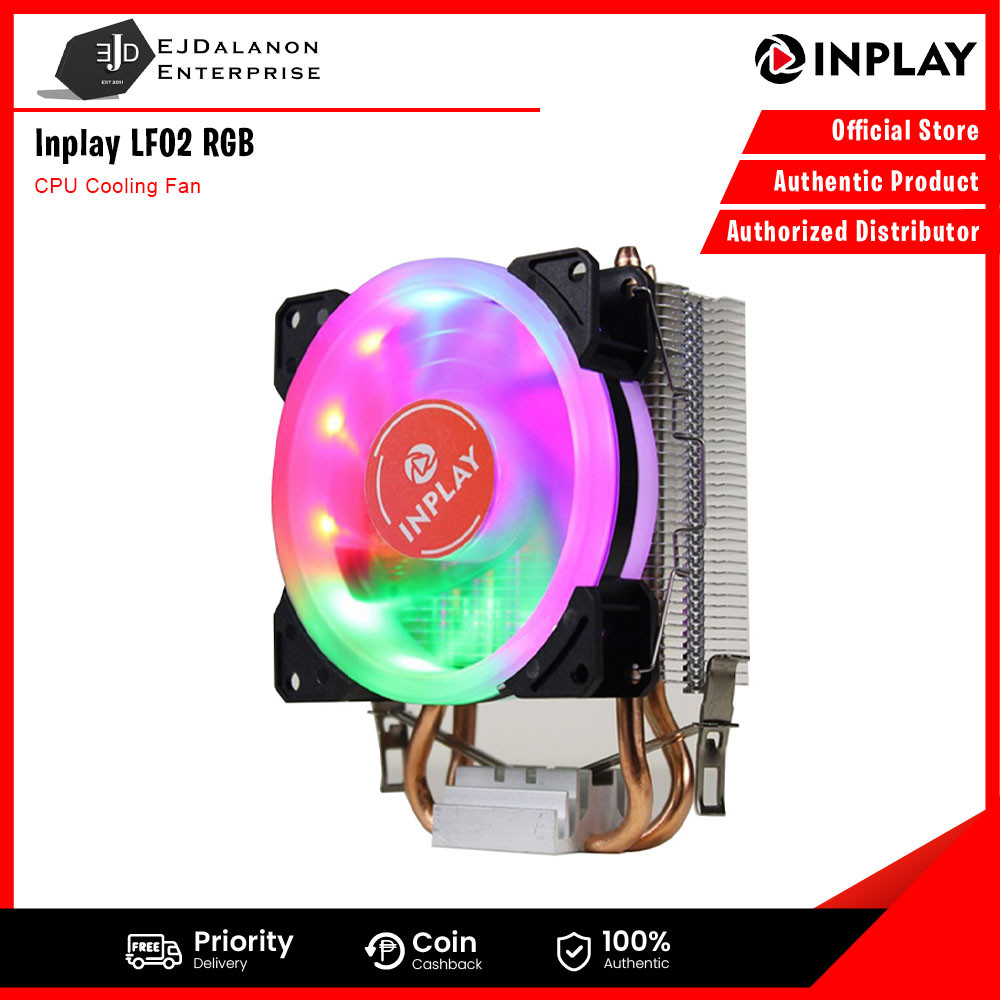 INPLAY Lf02 High Performance CPU Cooler Fan for PC RGB | Shopee Philippines
