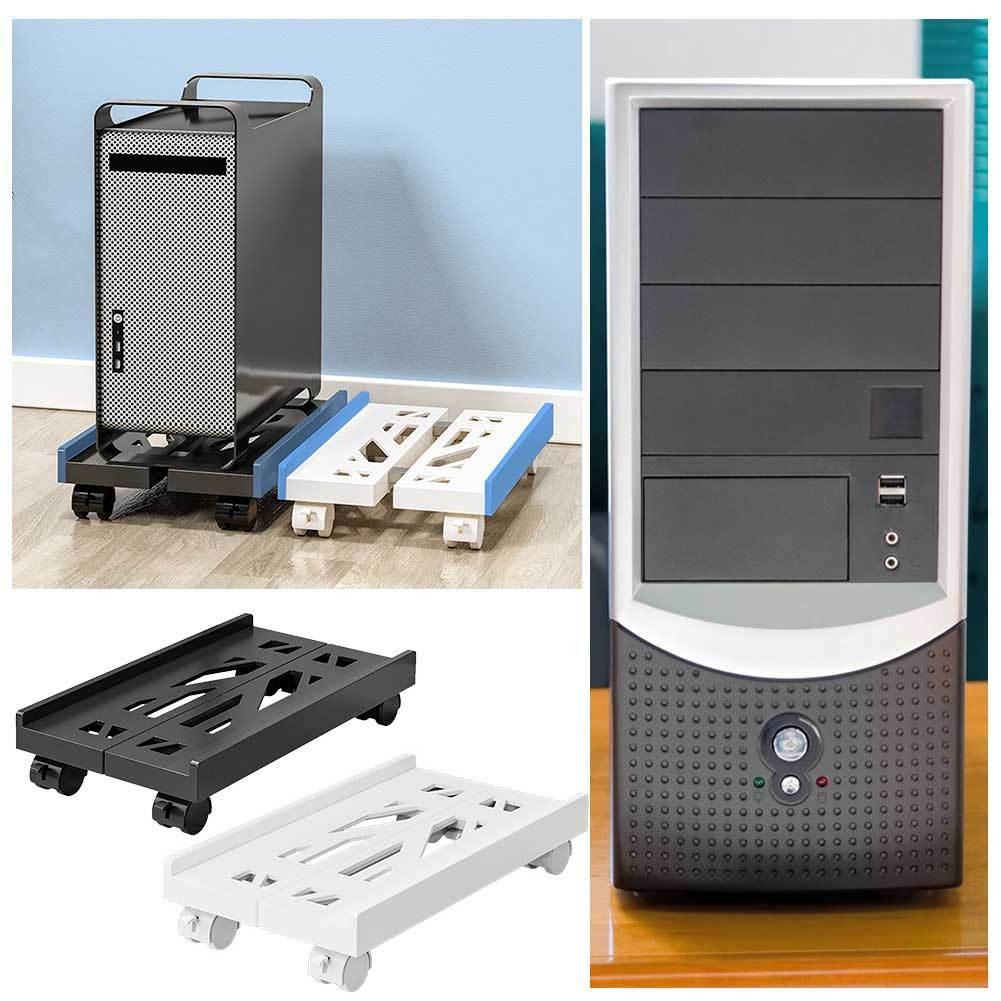 Adjustable Mobile CPU Stand Ventilated Computer Tower Stand PC Tower ...