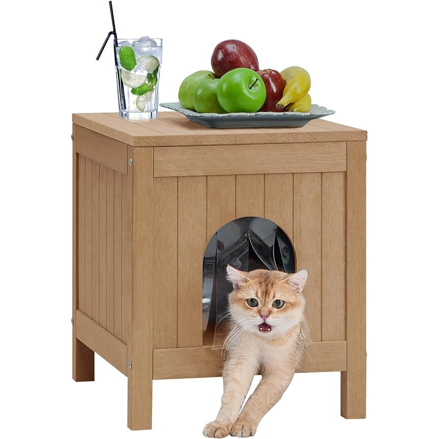 ♦Outdoor Cat House for Feral Cats, Insulated and Weatherproof Outside
